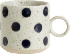 Nordal Grainy dot cup w. Handle, Sand/dark Blue 0008 - Kopper Med Hank...