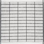 Mette Ditmer Tile Stone Fingertip Towel Black / Off-white - Håndklæder...