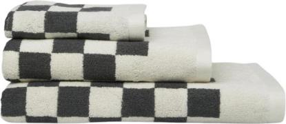 Marc O'Polo Home Checker Guest Towel Anthracite 0008 - Håndklæder hos ...