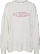 Something New Snemily LS Oversize Sweatclueless Kvinde Star White/clue...