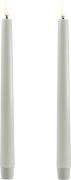 Uyuni LED Taper Candle, Dusty Green 0008 - Led Stearinlys hos Magasin