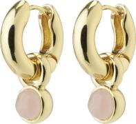 Pilgrim Evah Recycled Rosa Hoop Earrings Goldplated One size - Creoler...