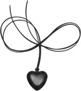 The Good Statement Small Heart Necklace / Black OZ - Halskæder Med Ved...