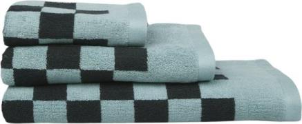 Marc O'Polo Home Checker Towel Aquamarine 0008 - Håndklæder hos Magasi...