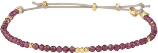 BeChristensen Cirkel Bracelet Red Garnet Gold One Size - Perlearmbånd ...