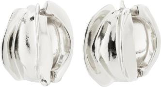 Pilgrim Stay Recycled Hoop Earrings Silverplated one size - Creoler ho...