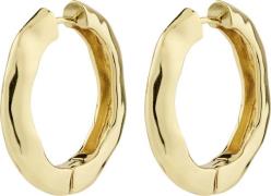 Pilgrim Believe Recycled Hoop Earrings Goldplated one size - Creoler h...