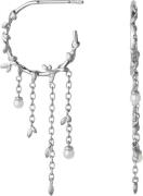 ByBiehl Jungle Ivy Pearl Hoops Silver - Creoler hos Magasin