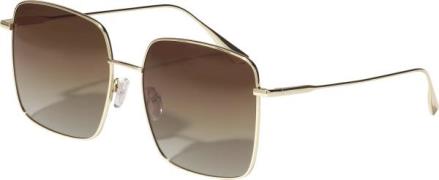 Pilgrim Jonan Sunglasses Brown/gold one size - Solbriller hos Magasin