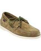 Sebago Portland Flesh Out Mand Grøn Sejlersko Str 11,5 (46) - hos Maga...