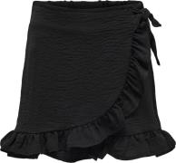 ONLY Kogmette Wrap Skort WVN Noos Str 158 - Sort Nederdele hos Magasin