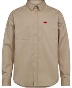 HUGO Egrin Mand Open Beige Overshirts Str L - hos Magasin