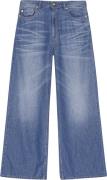 Ganni Light Denim Wide Jeans Kvinde Mid Blue Vintage Wide Jeans Str 29...