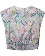 Tommy Hilfiger Multi Monogram Slvss Shirt Str 4 år / 104 cm - Th Multi...