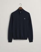 Gant Superfine Lambswool Half ZIP Mand Marine Turtlenecks Str L - hos ...