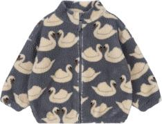 Konges Sløjd Jody Teddy Jacket GRS Str 12M - Swan Fleece Bomuld hos Ma...