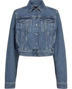 ROTATE Birger Christensen Twill Oversized Jacket Kvinde Medium Blue De...