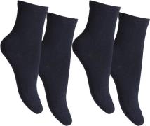 mpKids Anklesock Plain 2pack 2x77107 Str 25/28 - Blå Strømper Bambus h...