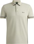 BOSS Paule Mand Light Beige Kortærmede Poloer Str L - hos Magasin