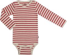 Mads Nørgaard - Copenhagen Soft Striped Rib Body Str 98 - Red / Nature...