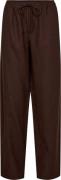 Sofie Schnoor Trousers Kvinde Chocolate Brown Hørbukser Str 40 - hos M...