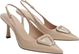 MANGO Patent Leathereffect Slingback sho Kvinde Lt-pastel Pink Slingba...