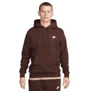 Nike Club Fleece Hoodie Mand Cacao Wow/cacao Wow/white Hoodies Str L -...