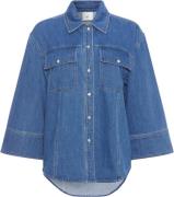 Heartmade ¤ Manel Shirt HM ¤ Kvinde Blue Denim Denimskjorter Str 40 - ...