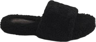 Lovelies Y Shan Shearling Open Slippers Kvinde Black Hjemmesko Str 40 ...