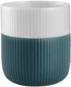 Royal Copenhagen Fluted Contrast Mug 35cl Petrol Hvid, Petroleum Str H...