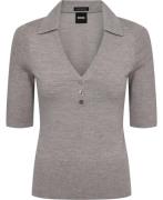 BOSS Fatirame Kvinde Open Grey Sweaters Str S - hos Magasin