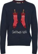 Blend Christmas Pullover Mand Dark Navy Sweatshirts Str XL - hos Magas...