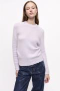 Ganni Brushed Alpaca Oneck Kvinde Lavender Blue Sweaters Str XS - hos ...