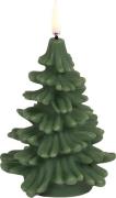 Uyuni LED Candle Christmas Tree, Olive Green, Smooth, 9x12 cm Olive Gr...