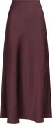 Neo Noir Vicky Heavy Sateen Skirt Kvinde Burgundy Maxi Nederdele Str 4...