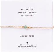 A Beautiful Story Iris Card Aventurine Bracelet GC 16-22cm - Kædearmbå...