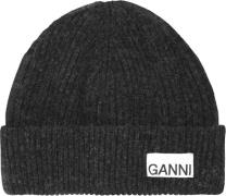 Ganni Light Structured Rib Knit Beanie ONE SIZE - Huer hos Magasin