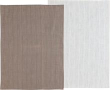 Södahl Viskestykke 50x70 Line 2 stk. Taupe/white Taupe/white Str 70x50...