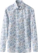 ETON Slim Fit Light Blue Floral Print Fine Twill Shirt Mand Blå Langær...