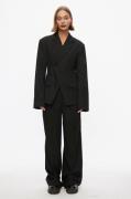 Oval Square Clyde Blazer Kvinde Black Pinstripe Blazere Str L - hos Ma...