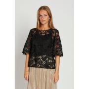 Rue de Femme Cosette Blouse RdF Kvinde Black Langærmede Bluser Str L -...