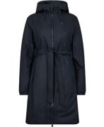 Rains Lohja Long Insulated Curve Jacket W3t2 Kvinde Navy Regnjakker St...