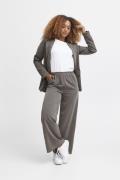 Sorbet Sbdiego Pant Kvinde Grey Melange Bukser Med Brede Ben Str L - h...