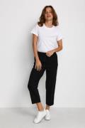 Kaffe Kasakura Cropped Pants Kvinde Black Deep Bukser Med Lige Ben Rel...