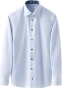 ETON Contemporary Fit Light Blue Floral Effect Signature Twill Shirt M...