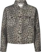 Rabens Saloner Leopard Print Short Jacket Aleksa Kvinde Snow Leopard B...