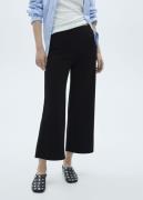 MANGO Trousers. - Magul Kvinde Black Bukser Med Lige Ben Plus Size Str...