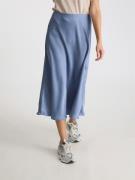 Neo Noir Vicky Heavy Sateen Skirt Kvinde Smoke Blue Maxi Nederdele Str...