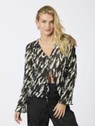 Neo Noir Indy Distressed Zebra Blouse Kvinde Black Langærmede Bluser S...