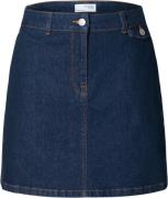 Selected Femme Slfilu HW Mini Skirt Kvinde Blå Korte Nederdele Str 36 ...